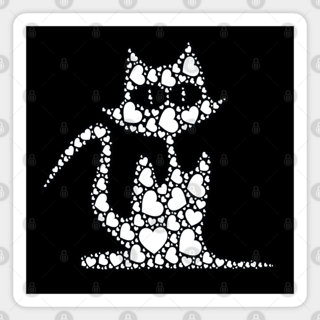 Cat Heart Love Magnet by Design Seventytwo